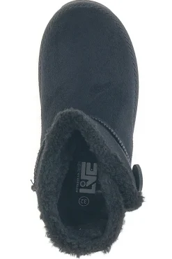 Pittarello Love PK1714B schwarze Stiefeletten mit Zierknopf und Fellfutter