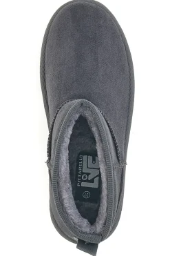 Pittarello Love PK1699D dunkelgraue Slipper-Stiefeletten mit Fellfutter