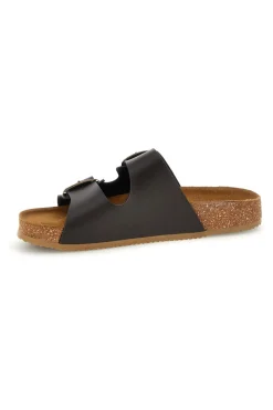 Pittarello Tierra 335A20630SR doppelter Riemen dunkelbraun Hausschuhe