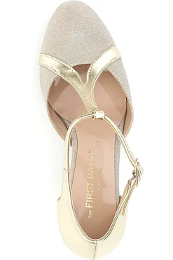 Platin Tanzschuhe mit Ledersohle Made in Italy THE FIRST DANCE 5554