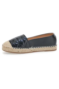 Plocadi 17661 Schwarze gesteppte Espadrilles