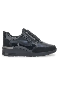 Plocadi 20149 Schwarze Schnürschuhe aus echtem Leder