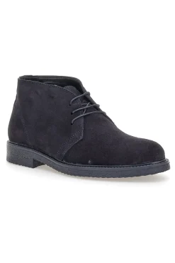 Polacchine blu in pelle scamosciata con suola in gomma Pittarello Focus 550