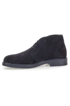 Polacchine blu in pelle scamosciata con suola in gomma Pittarello Focus 550