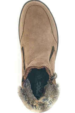 Polacchini beige con zip e interno in pelliccia iMac 8566817152017