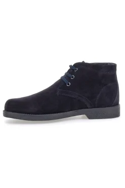 Polacchini blu in camoscio con bandierina tricolore Pittarello 2810