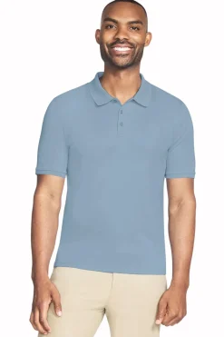 Polo azzurro traspirante Skechers Off Duty Polo