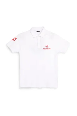 Polo bianca in cotone Abarth AH24SS152