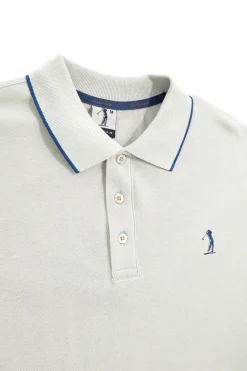 Polo Grigia con profili a contrasto e logo ricamato Us golf PO2002