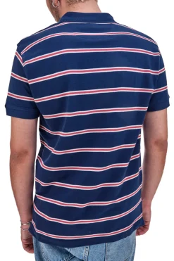 Polo Mezza Manica Blu a Righe US Golf Club 1351