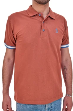 Polo Mezza Manica Marrone Bruciato US Golf Club 1327