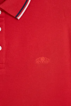 Polo rosso collo con bottoni Sevenoaks NBY6116
