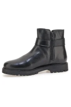Prima Riga A04GAUDI Schwarze Stiefeletten mit seitlicher Schnalle