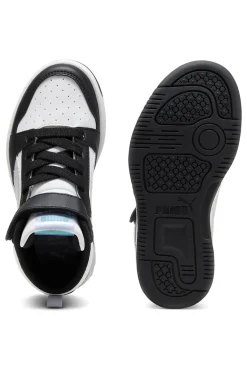 Puma – Rebound V6 Mid Space Belle AC+PS – Hohe Sneakers in Schwarz und Weiß
