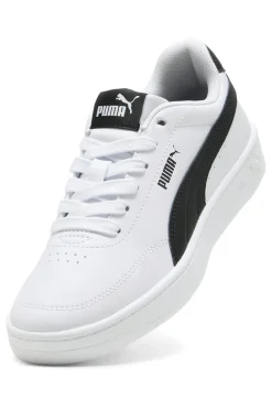 Puma Court Classic Clean Jr. Weiße Sneaker mit schwarzen Details