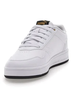 Puma Court klassische weiße Turnschuhe mit Schnürsenkeln