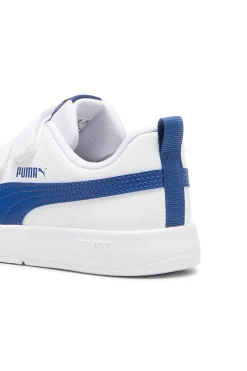 Puma Courtflex V3 V PS Sneaker in Weiß und Blau