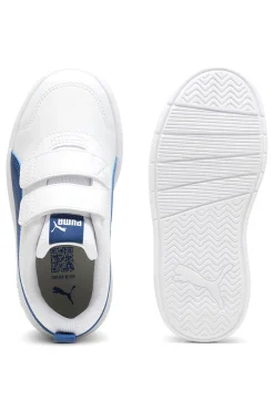 Puma Courtflex V3 V PS Sneaker in Weiß und Blau