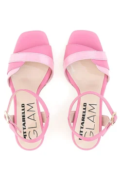 Rosa Sandalen mit Riemen und Absatz 8,5 Pittarello Glam 5548