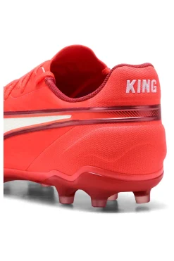 Rote Fußballschuhe für synthetischen und natürlichen Boden Puma King Match FG/AG