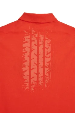 Rotes Kurzarm-Poloshirt Abarth AH24SS152