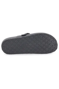 Sabot in gomma neri con cinturino regolabile 2T2L JLY09