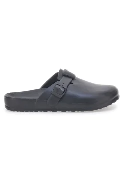 Sabot in gomma neri con cinturino regolabile 2T2L JLY09