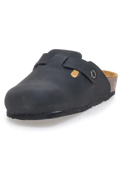 Sabot nero sottopiede in vera pelle Biomodex 32950