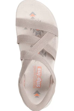 Sandalen Taupe Skechers Hands Free Slip-ins: Reggae Slim - Stretch Flex