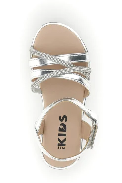 Sandali argento cinturino regolabile Pitt kids 392627S