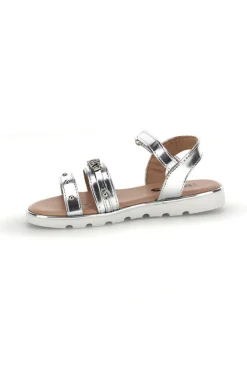 Sandali argento con charm con brillantini Pitt kids 392624S