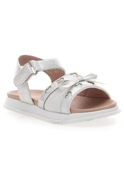 Sandali argento con cuori traforati PITT KIDS 39G2522S