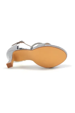 Sandali Argento con tacco alto e cinturino Le havre paris Ap25s9116