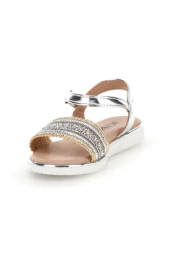 Sandali argento oro cinturino regolabile Pitt kids 392626S
