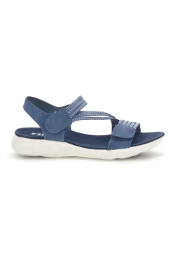 Sandali Azzurro denim con fasce elastiche First active 2