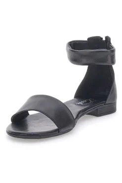 Sandali Bassi Neri con Cinturino alla Caviglia Pittarello Look 225495