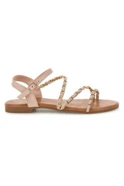 Sandali beige con catena decorativa Mon dieu PREA3682