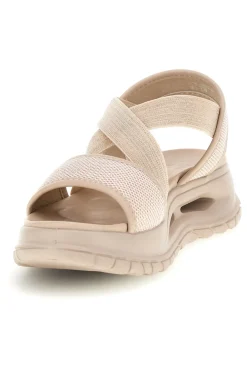 Sandali beige con fasce elastiche platform comfort Plocadi 353e001