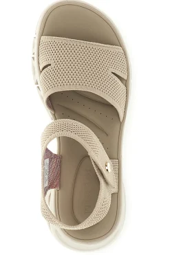 Sandali beige con fasce in mesh suola comfort Plocadi G80634