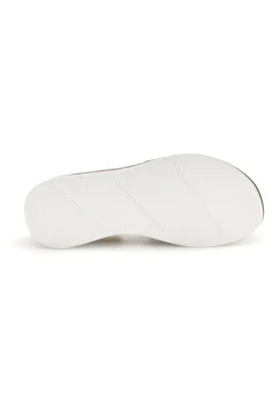 Sandali beige con fascia incrociata e zeppa Energy E443
