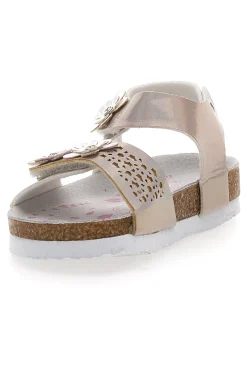 Sandali beige con fiori PITT KIDS 14330