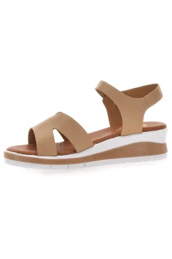 Sandali beige con plantare anatomico e cinturino Bio Up 403