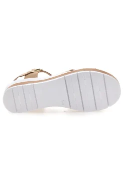 Sandali beige con plantare anatomico e cinturino Bio Up 403