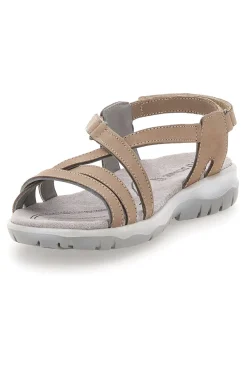 Sandali Beige Con Sottopiede in Vera Pelle Fly Dinamic 65
