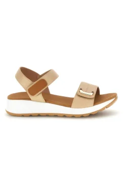Sandali beige con strappi in velcro suola comfort Plocadi Bza242387a