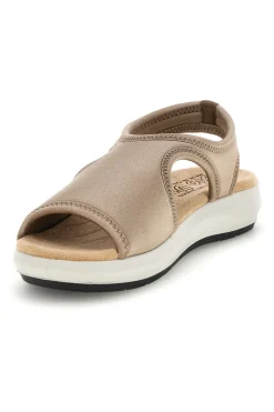 Sandali beige con suola antiscivolo e soletta comfort very soft Bio up 01