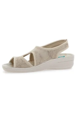 Sandali Beige Con Zeppa Bio Up 1321