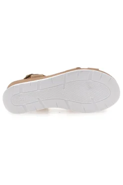 Sandali Beige con Zeppa Bianca e CInturino PLOCADI 11074113