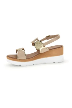 Sandali beige con zeppa Plocadi 11075035