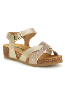 Sandali beige e oro con sottopiede in pelle Pittarello Eco 293A940SR